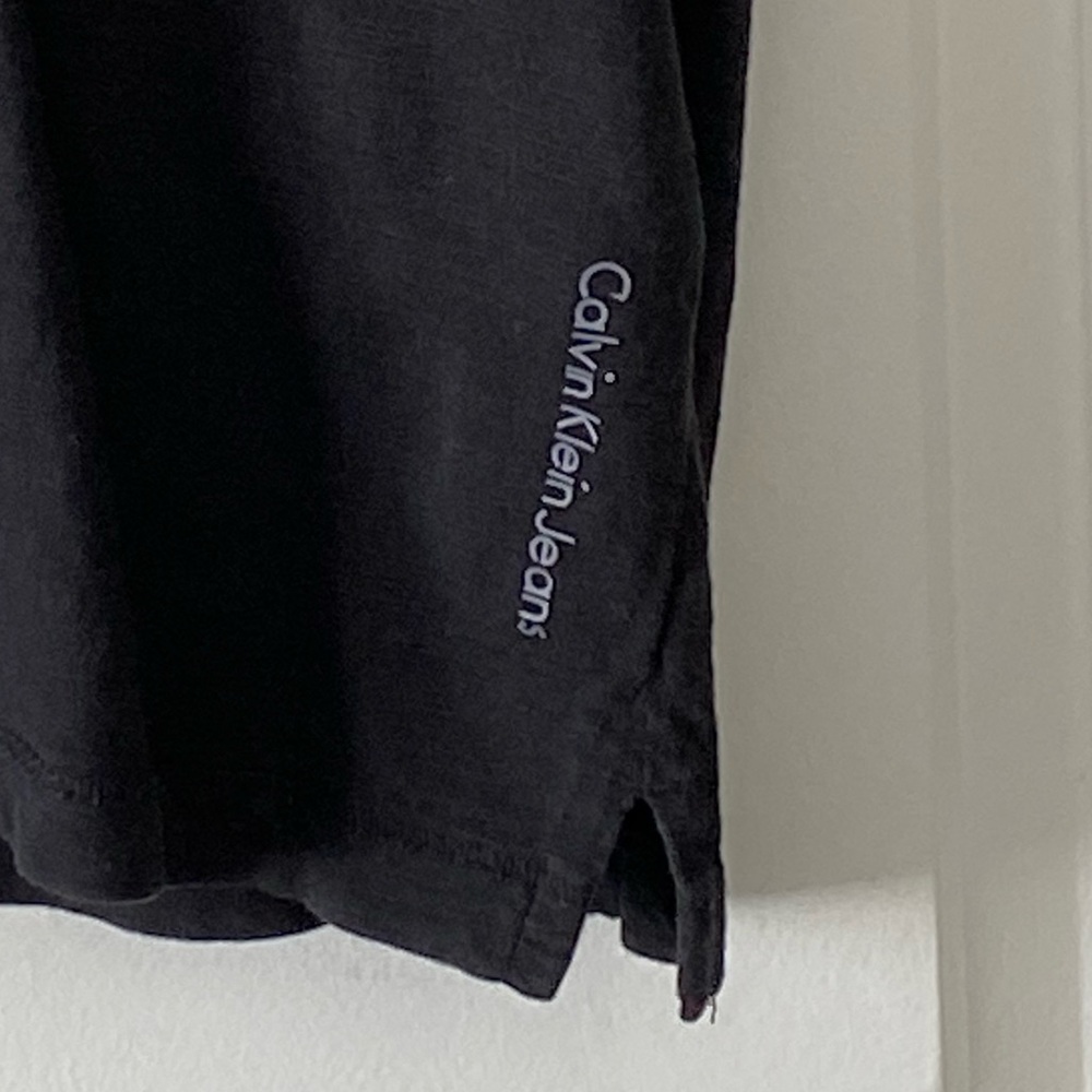 Calvin Klein Black cotton polo short sleeves Sz S - Picture 3 of 6